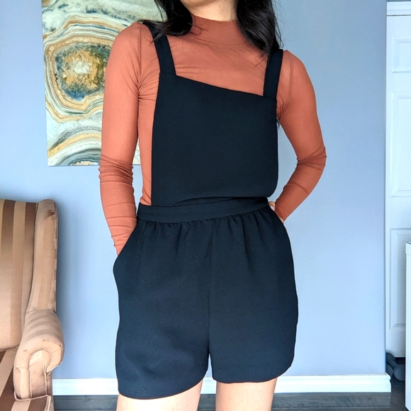 Topshop black crepe Pini playsuit - Picture 2 of 5